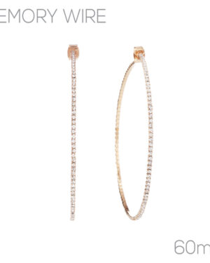 25660-60 - Crystal Wire Hoops - 60mm