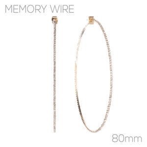 25660-80 - Crystal Wire Hoops - 80mm