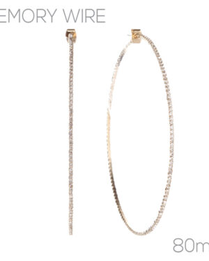 25660-80 - Crystal Wire Hoops - 80mm