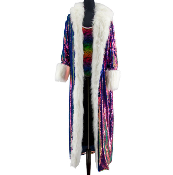 2596 - Duster Long Jacket with Faux Fur - Image 9