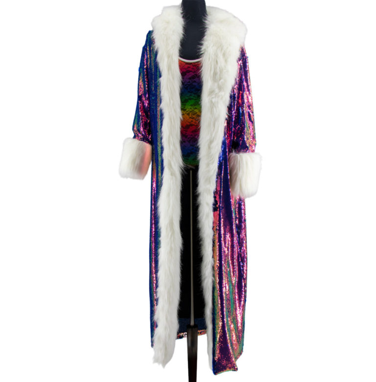 2596 - Duster Long Jacket with Faux Fur - Image 9