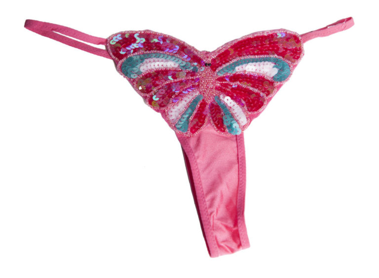8416 - Thong, Sequins Butterfly, o/s - Image 2