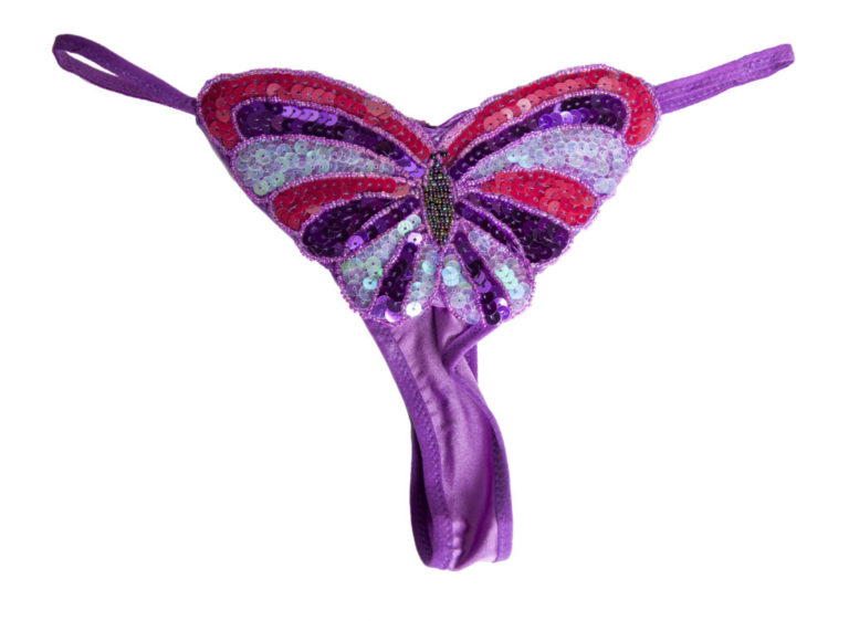 8416 - Thong, Sequins Butterfly, o/s - Image 3