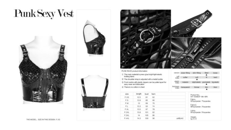 WT644 - Punk sexy vest - Image 2