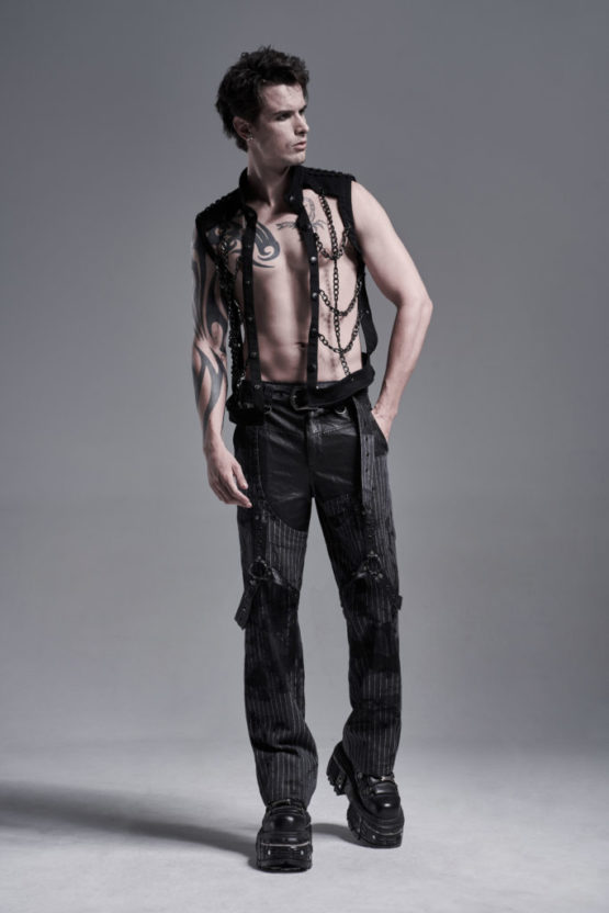 WY1287 - Punk personality chain hollow-out vest - Image 7