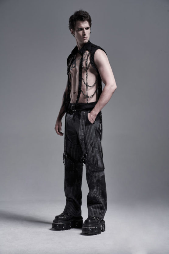 WY1287 - Punk personality chain hollow-out vest - Image 12