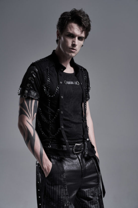 WY1287 - Punk personality chain hollow-out vest - Image 3