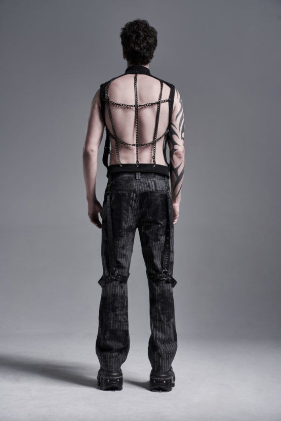 WY1287 - Punk personality chain hollow-out vest - Image 13