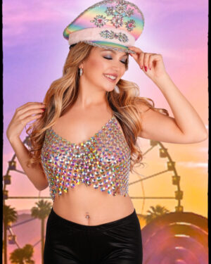 14310 - Rhinestone Bra Top - AB