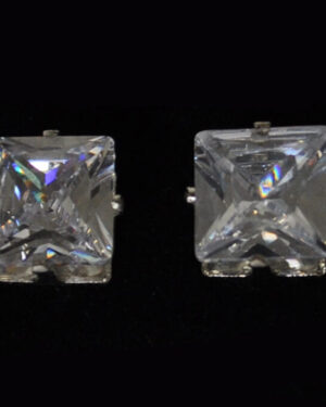 20380 - SQ CZ Stud - acrylic boxed (10mm /3.50 CT)