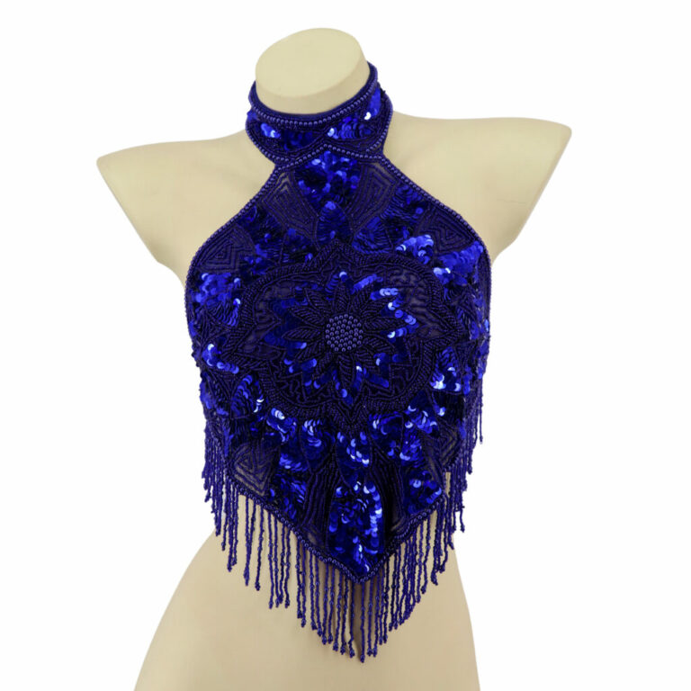 2198 - Beaded Halter Top - Medallion - Image 2