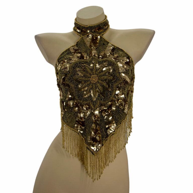 2198 - Beaded Halter Top - Medallion - Image 9