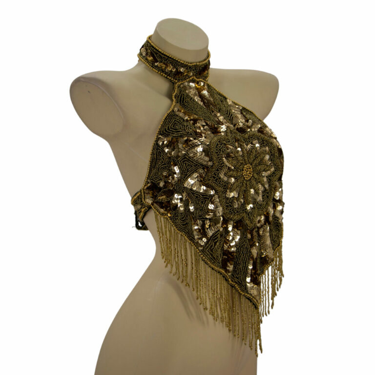 2198 - Beaded Halter Top - Medallion - Image 8