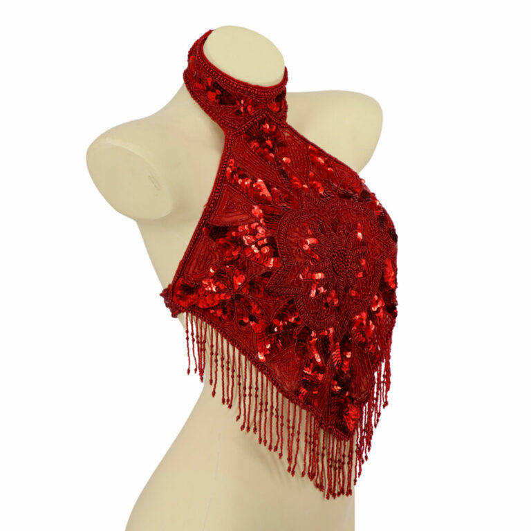 2198 - Beaded Halter Top - Medallion - Image 4