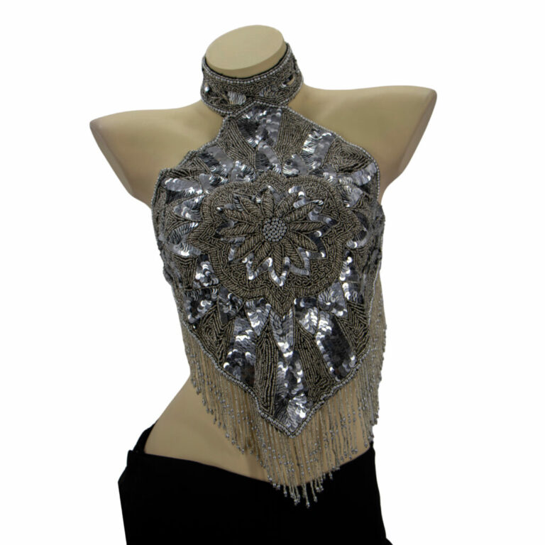 2198 - Beaded Halter Top - Medallion - Image 6