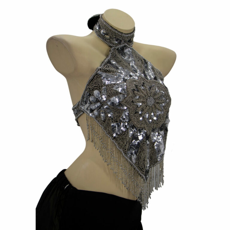 2198 - Beaded Halter Top - Medallion - Image 5