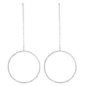 25811 - Silver Circle Drop Earrings