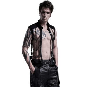WY1287 - Punk personality chain hollow-out vest