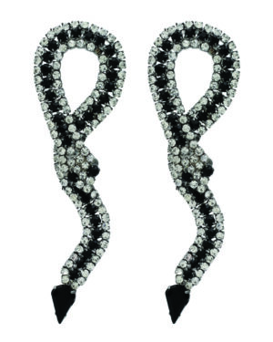22751 - Snake rhinestone earring