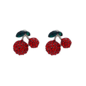 22759 - Rhinestone Cherry Earrings