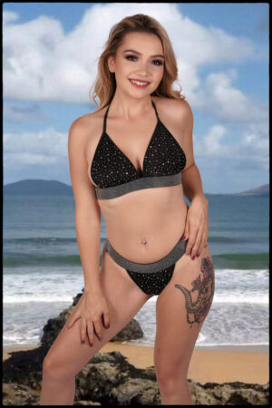 14627 - Rhinestone Starbust Bikini Set