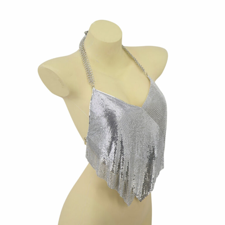 8468 - Rhinestone Halter Top - Image 7