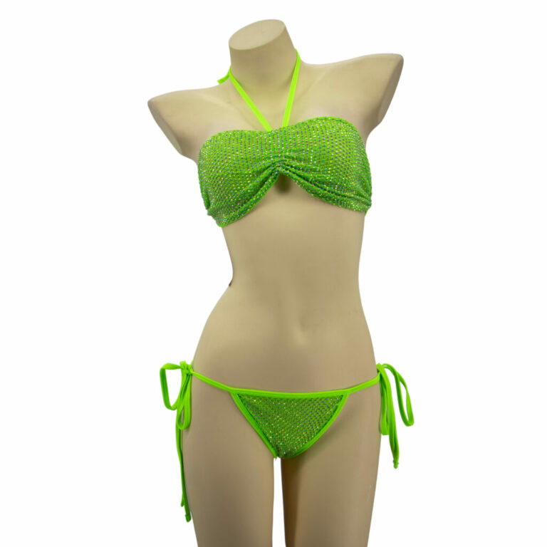 14431 - mesh rhinestone bikini set - Image 4