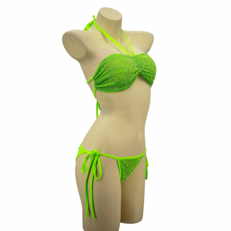 14431 - mesh rhinestone bikini set - Image 7