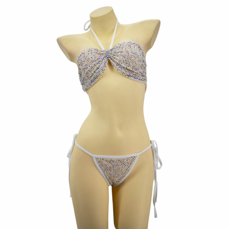 14431 - mesh rhinestone bikini set - Image 6