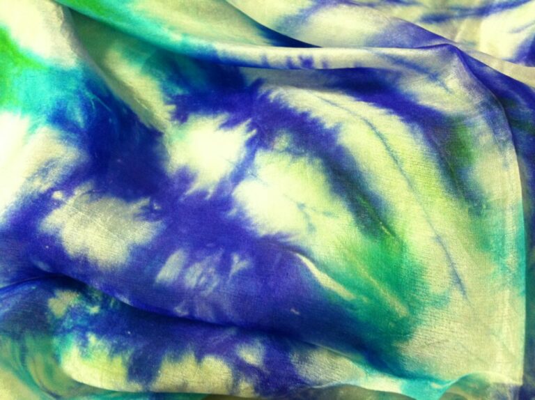 2086 - Silk Veil - Blue/Turq/Green - Atlantis Tie Dye - Image 6