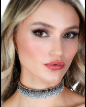 16240 - Black Ombre Rhinestone Choker