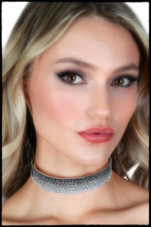 16240 - Black Ombre Rhinestone Choker