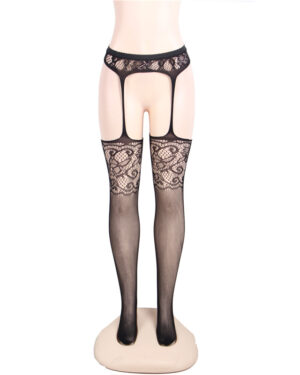 19077 - Long Sleeve Split Sexy Fishnet Body Stocking