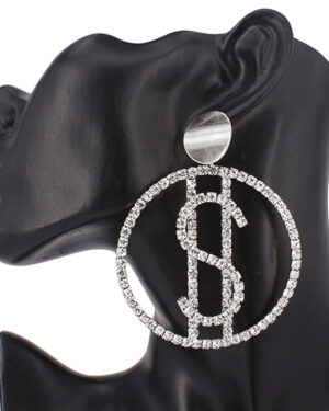 KE2320 - Earring gold " $ ", dollar sign