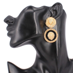 KE3347 - Earring gold post " Lion"