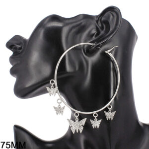 KE5117 - Hoop earring gold  " Butterfly "