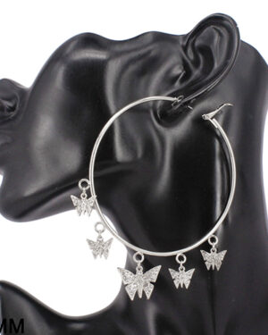 KE5117 - Hoop earring gold  " Butterfly "