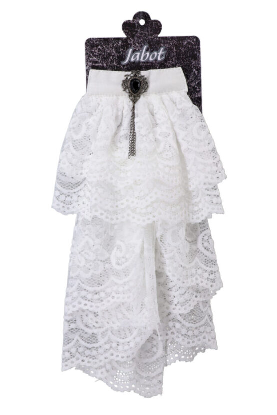 200107 - Lace Necktie / Jabot, Black, one size - Image 4