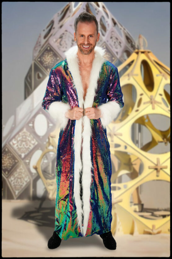 2596 - Duster Long Jacket with Faux Fur