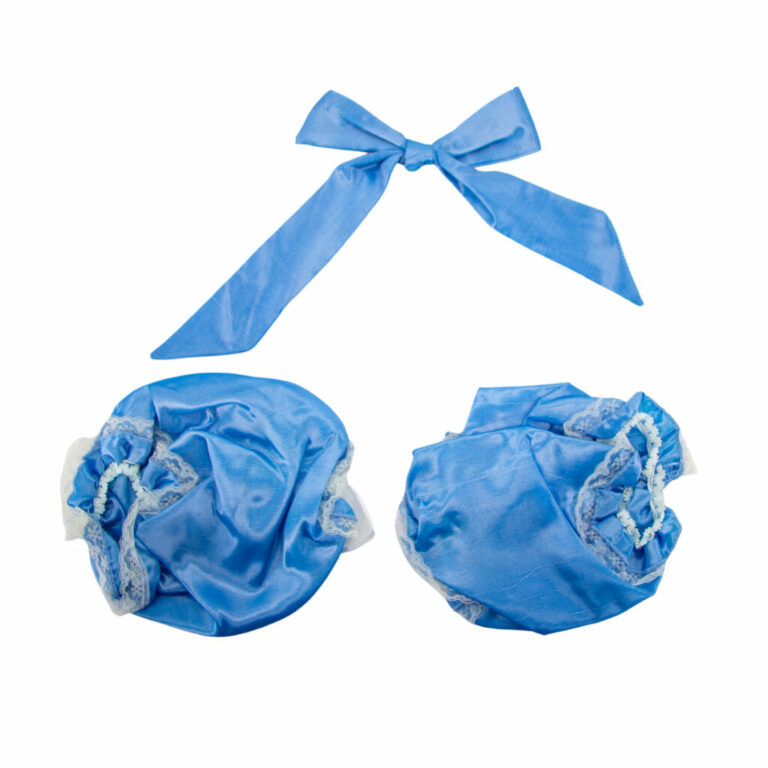 4121 - Turquoise Cuffs & Bow Costume Accessories - Image 3