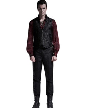 WY1281 - Gothic gorgeous jacquard short vest-2XL