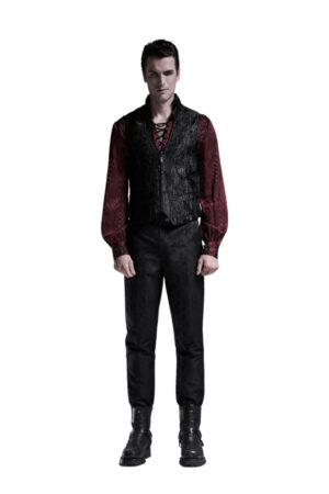 WY1281 - Gothic gorgeous jacquard short vest-2XL