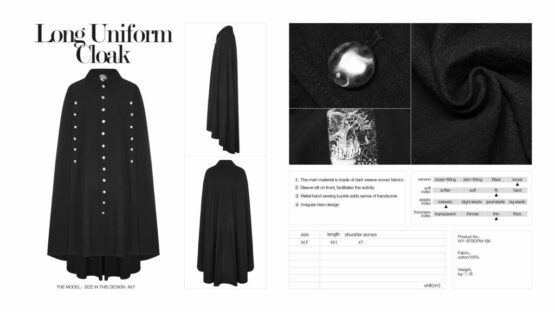 WY878 - Long Uniform Cloak, cape - Image 7