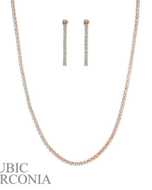 16011 - g cz 3mm 1row neck ear set