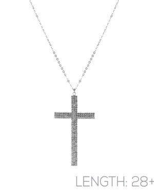 16899 - bn rs 1.57x2.75in cross necklace