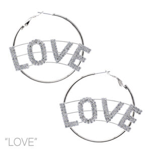 26209 - s rs word love hoop ear