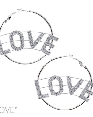 26209 - s rs word love hoop ear
