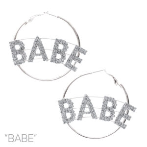 26212 - s rs word babe hoop ear