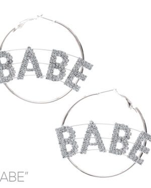 26212 - s rs word babe hoop ear