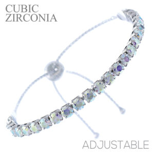 83094 - Cubic Zirconia Round Slider Bracelet